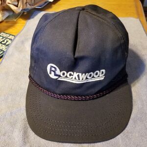 Rockwood RV embroidered strap back cotton hat with rope
